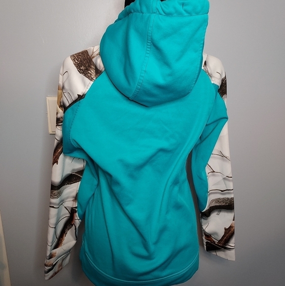 Huntworth 1/4 Zip Hoodie Blue/White Camo Size: Small - Picture 5 of 14